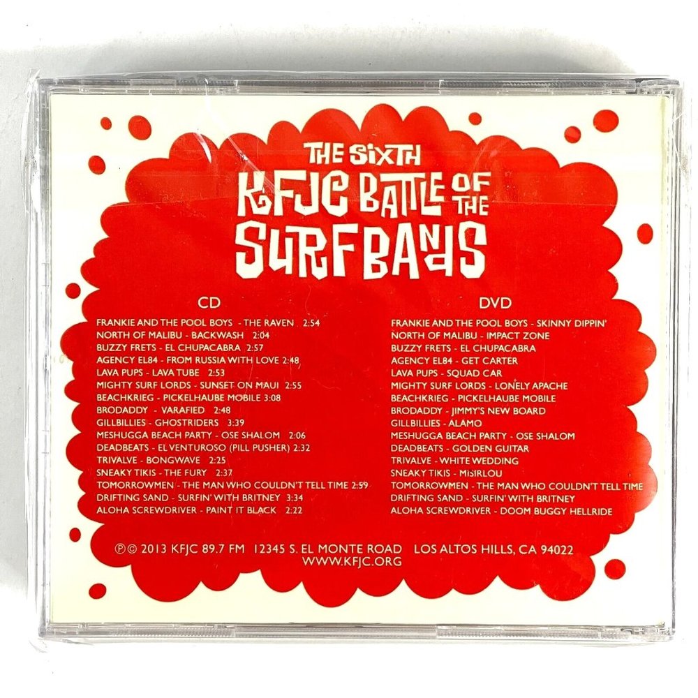 KFJC Live Battle of the Surf Bands VI CD +DVD 2013 Gillbillies Aloha Meshugga - Picture 3 of 3